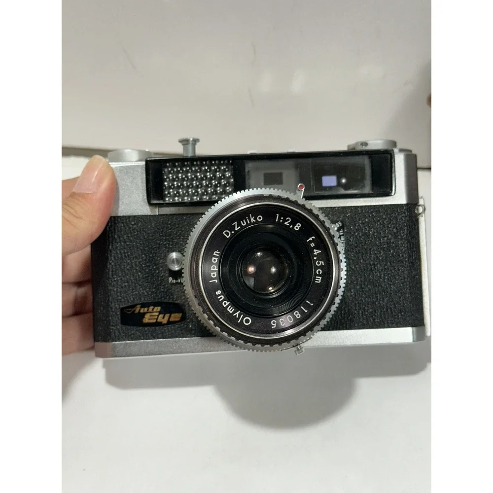 Olympus Auto-Eye Rangefinder with 45mm F2.8 Lens Camera With Leather Brown Case